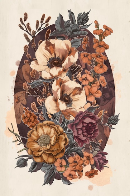 Abraza las naturalezas Abraza las flores pastel suaves y los botánicos para un plan de patrón floral sin costuras