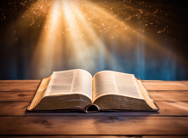 Abre la Biblia con las luces del sol