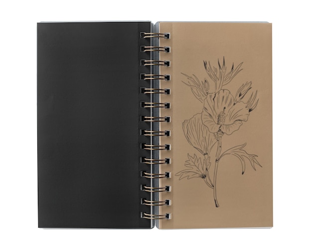 Abre el cuaderno png de papelería con fondo transparente