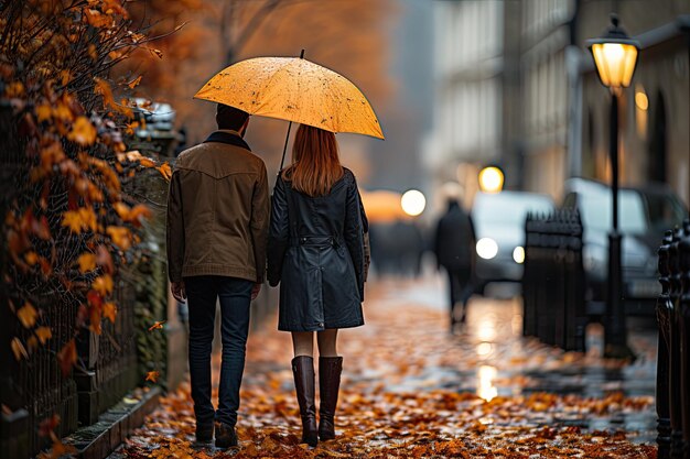 Abrigo atento sob guarda-chuva revela IA geradora de cuidados