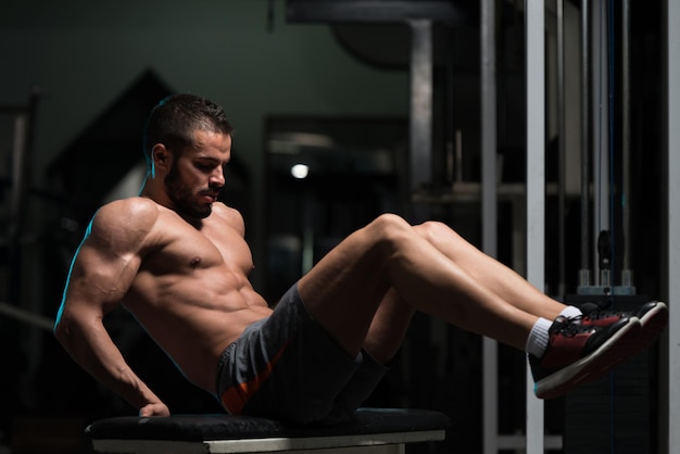 Abs Crunch On Bank Plank Hip Raise