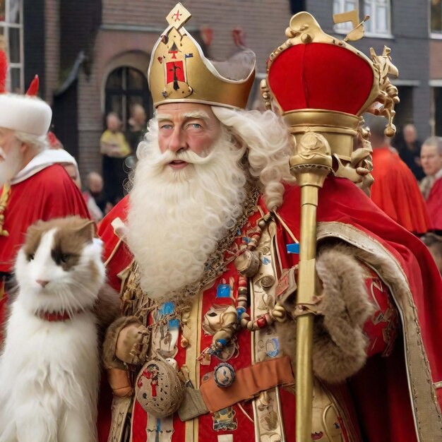 Abschied nehmen von seinem pensionierten Pferd Amerigo Übersetzung Sinterklaas bedeutet Heiliger Nikolaus