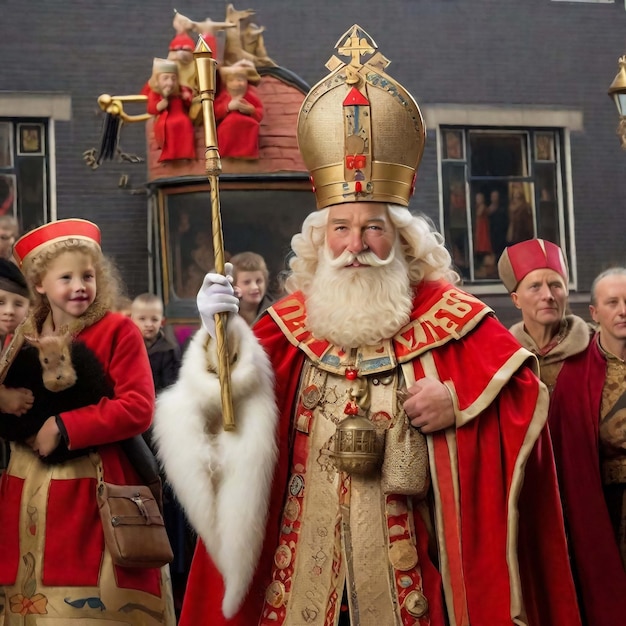 Abschied nehmen von seinem pensionierten Pferd Amerigo Übersetzung Sinterklaas bedeutet Heiliger Nikolaus