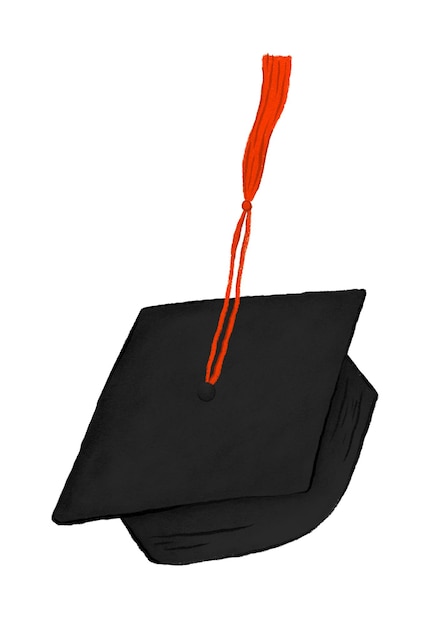Abschlussmütze png-Aufkleber Feiern grafischer transparenter Hintergrund
