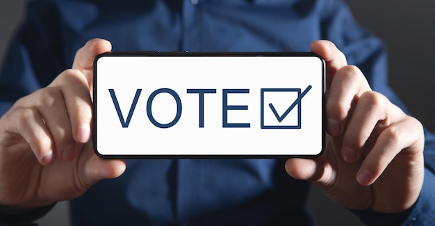 Abstimmung über Wahlen Geschäftskonzept