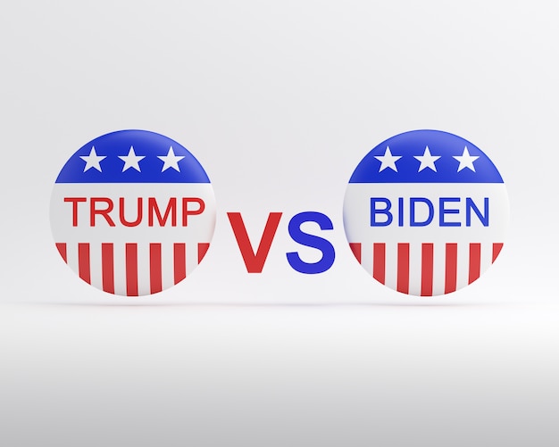 Abstimmungsknopfabzeichen Trump vs Biden