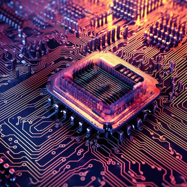 Abstração de dados de semicondutores de chip de computador