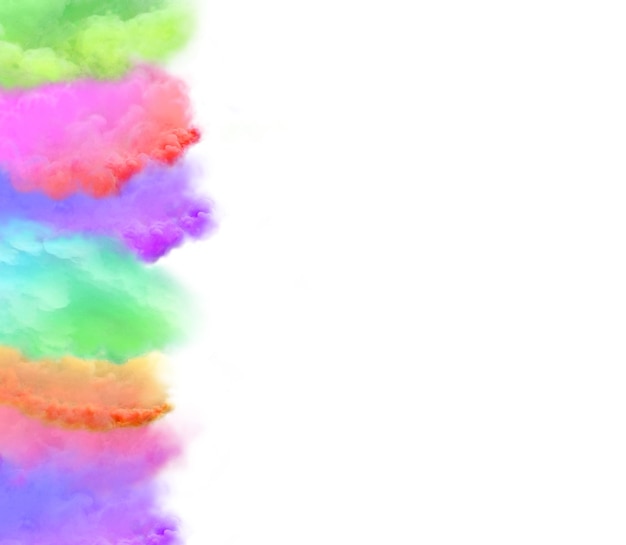 Abstração de fumaça colorida em movimento Fundo de fumaça com espaço para o seu texto Onda de fumaça multicolor abstrata realista