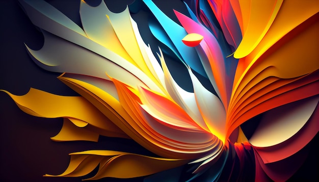 Abstração louca explosiva de cores aquarela saturadas brilhantes