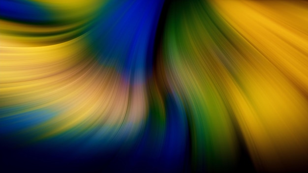 Abstração multicolorida em fundo preto, renderização detalhada de alta qualidade