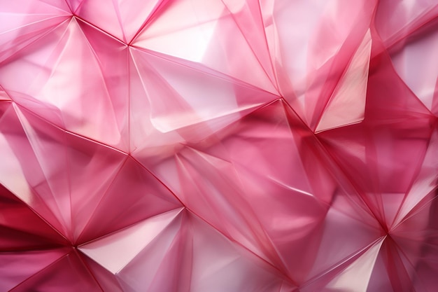 Abstração triangular em rosa branco e dourado uma fusão artística de elegância suave