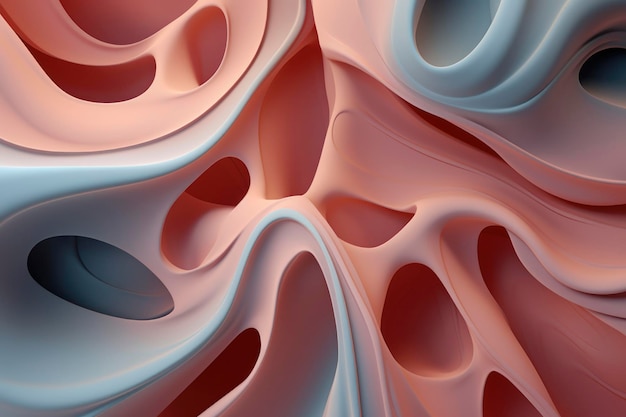 Abstracção Biomórfica Fundo com formas enroladas em paleta neutra