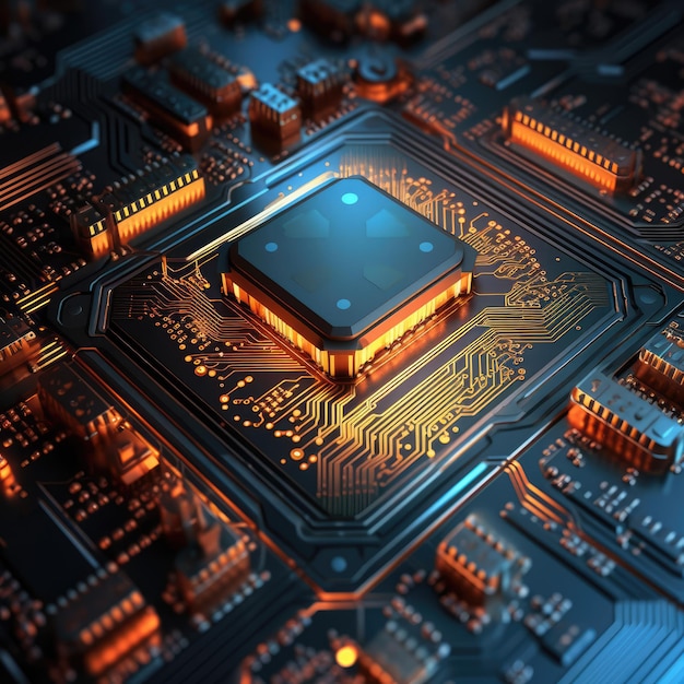 Abstracción de datos de semiconductores de chip de computadora