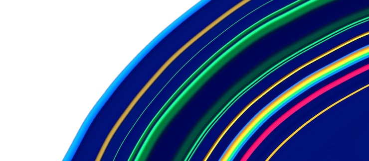 Foto abstracción de fluidos luminosos concepto de fluidos brillantes minimalistas