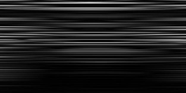 Abstracción de líneas de desenfoque de movimiento horizontal en blanco y negro