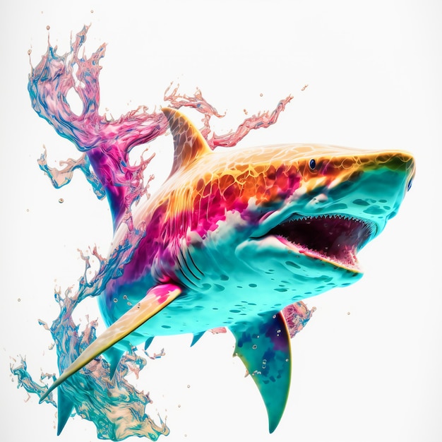 Abstracción de Shark Painting Generative AI