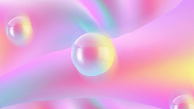 Abstracción suave con hermosas bolas de luz en el aire fondo romántico o primaveral 3d render telón de fondo