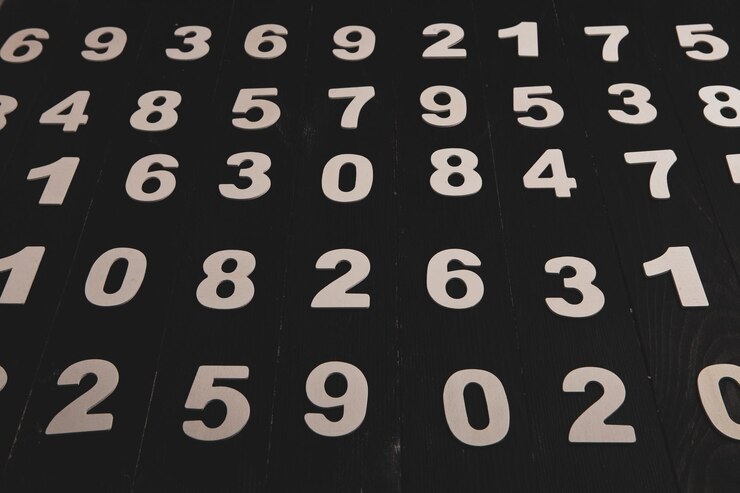 Foto abstracción de textura de números o concepto de crisis de la economía global