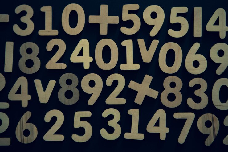 Foto abstracción de textura de números