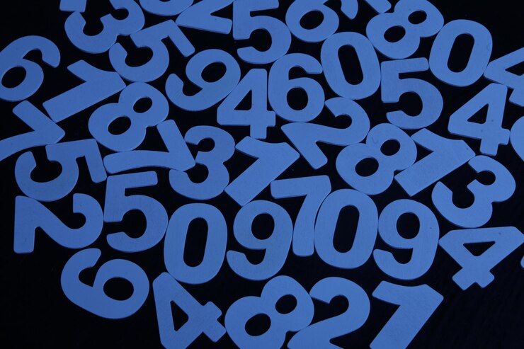 Foto abstracción de textura de números.