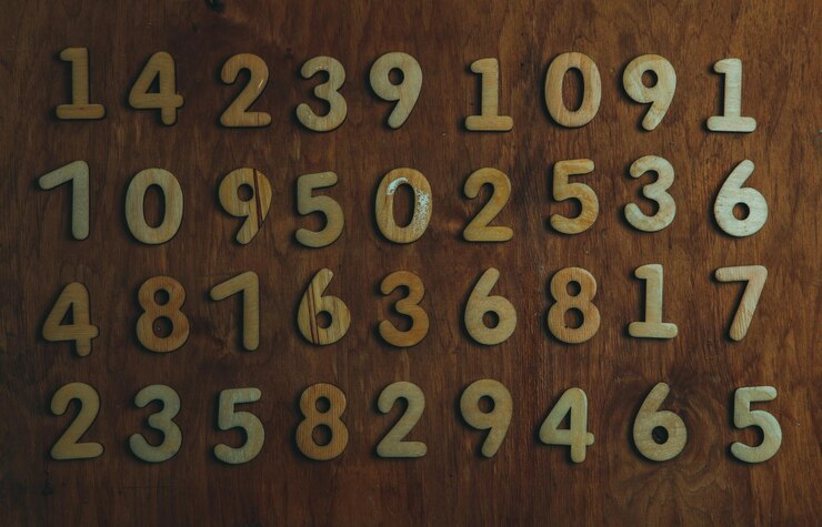 Foto abstracción de textura de números