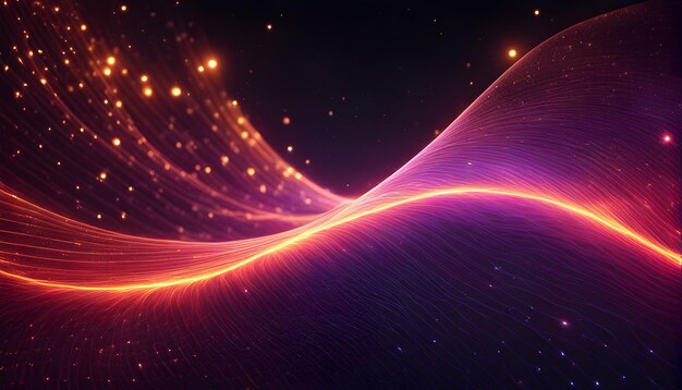 Abstract 3D Background Wallpaper Satin Waves Mudando as cores Neon ondas sonoras