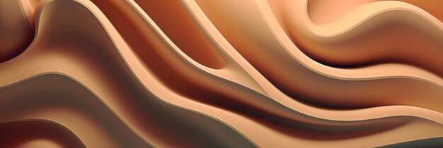 Foto abstract 3d motion vibrant brown and orange wavy lines on black background enhanced with white (linhas onduladas castanhas e laranjas vibrantes em fundo preto reforçadas com branco)