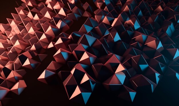 Abstract 3D-Rendering des geometrischen Hintergrunds