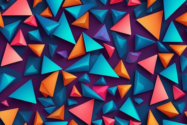 Abstract Background Triângulo ilustração 3D estilo de padrão de arte poligonal