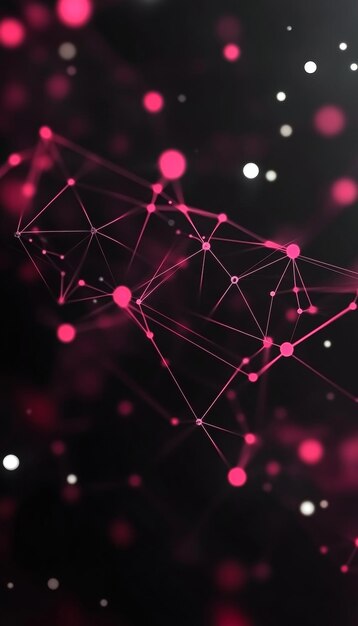 Abstract Background With Connecting Dots And Lines Network Connection Plexus Effect Rendering 3D (Fonte abstrata com pontos e linhas de conexão)