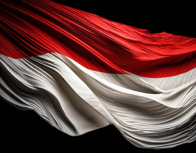Foto abstract bandeira da indonésia em fundo preto