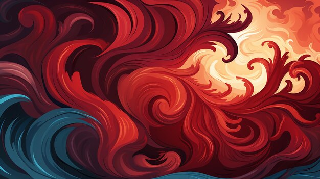 abstract_banner_design_in_shades_of_red