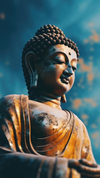Foto abstract beautiful buddha mit copy-raum für den text