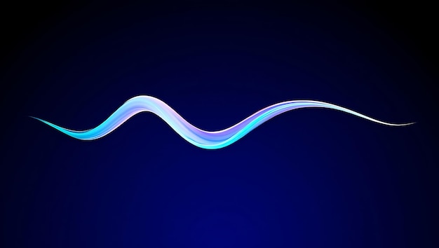 Abstract Blue Swirl with Light Trails