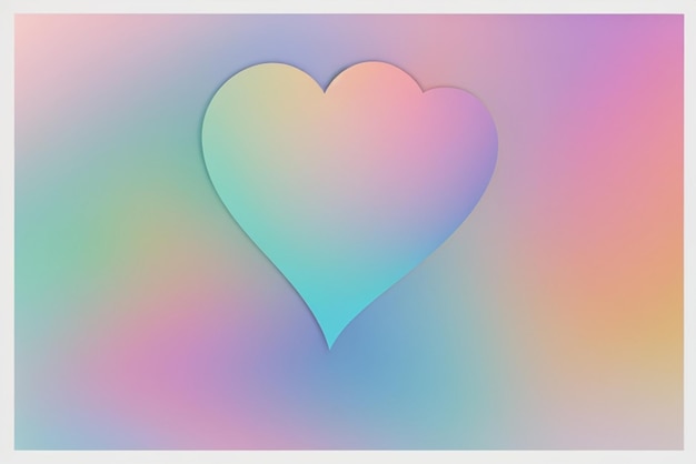 Abstract blur gradiente forma de corazón en color pastel elemento de estilo y2k para el cartel de la publicación social
