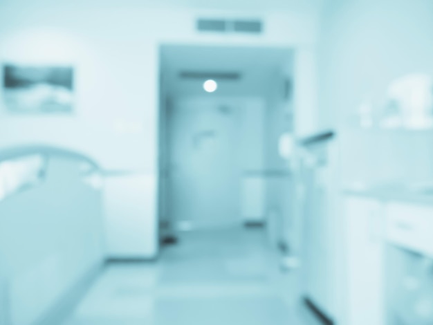 Foto abstract blur interior da sala do hospital como fundo