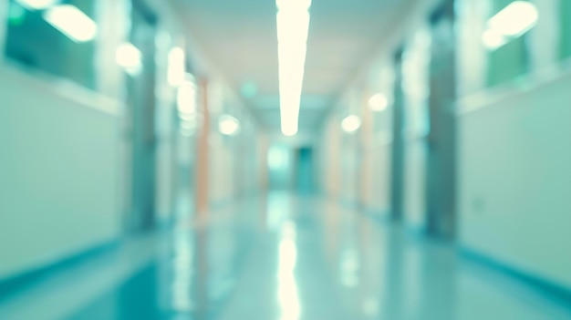 Foto abstract blur salão de luxo do hospital blur corredor da clínica fundo interior com def generative ai