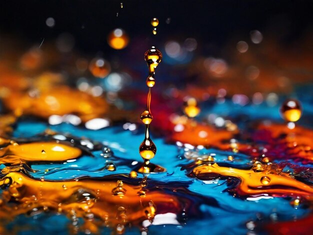 Foto abstract colorful liquid oil acrylic glitter marbled background