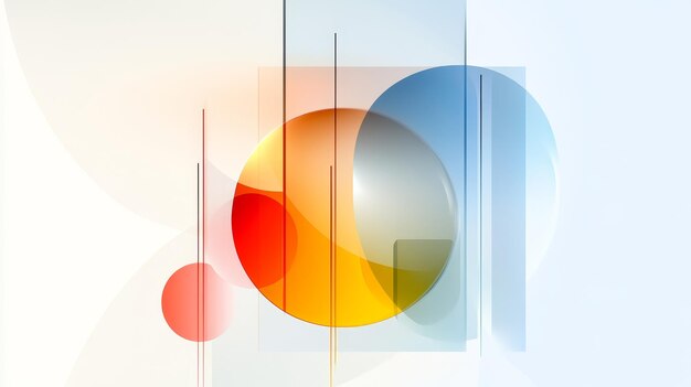 Abstract colorful overlapping shapes with gradient background This design symbolizes creativit