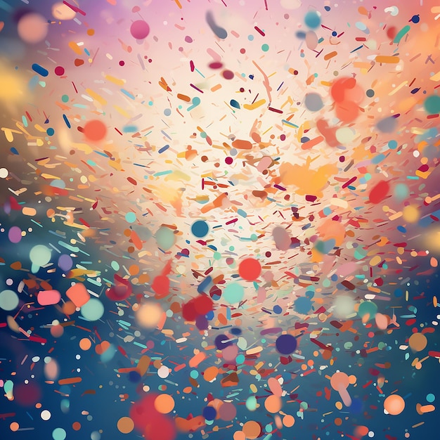 Abstract Confeti multicolor caindo em uma celebração festiva