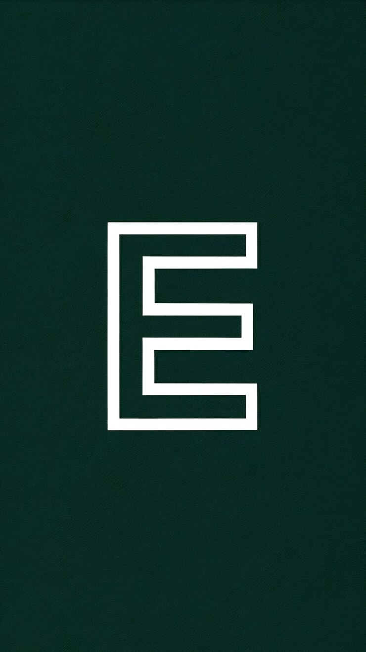 Foto abstract creative web icon company e sign letter logo vector des