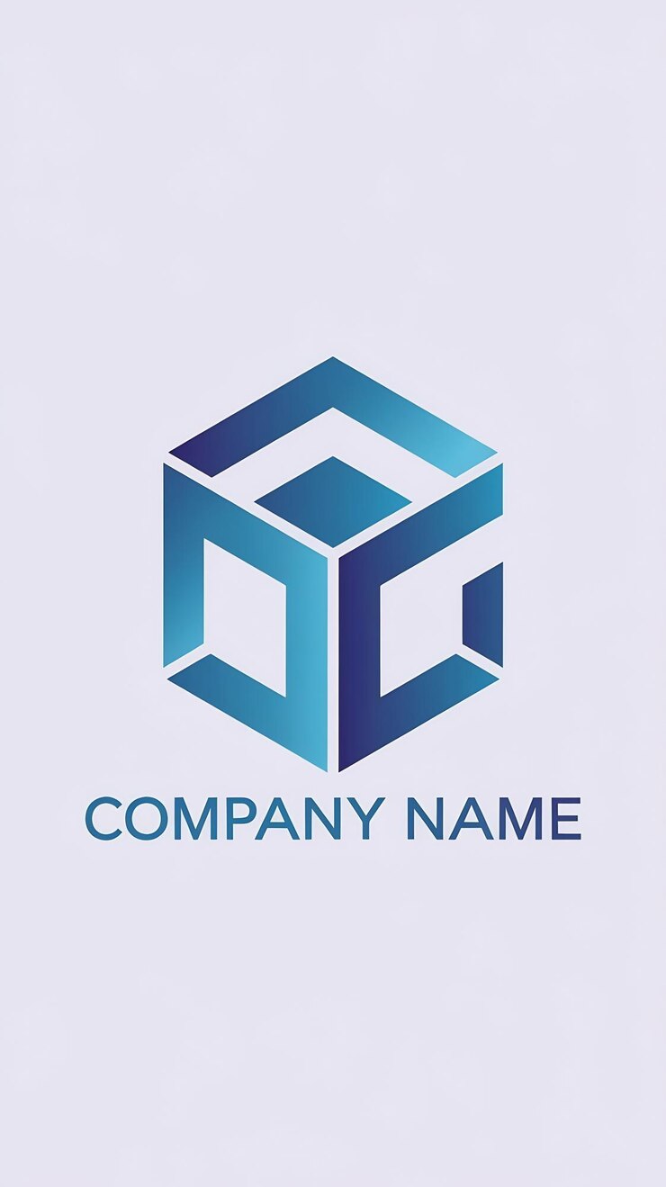 Foto abstract cube logotipo de la compañía diseño vectorial de íconos limpios