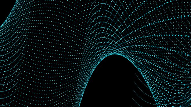 Abstract Data Flow Futuristic Network Visualization