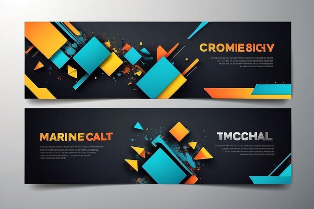 Foto abstract design de modelo de banner comercial criativo