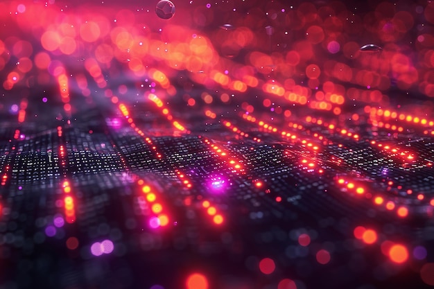 Abstract Digital Background Featuring Binary Code and AI Algorithms in Operation (Fonte digital com código binário e algoritmos de IA em operação)