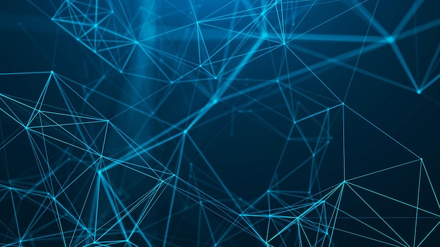 Abstract digitaler Hintergrund Netzwerkverbindungsstruktur Wissenschaftshintergrund