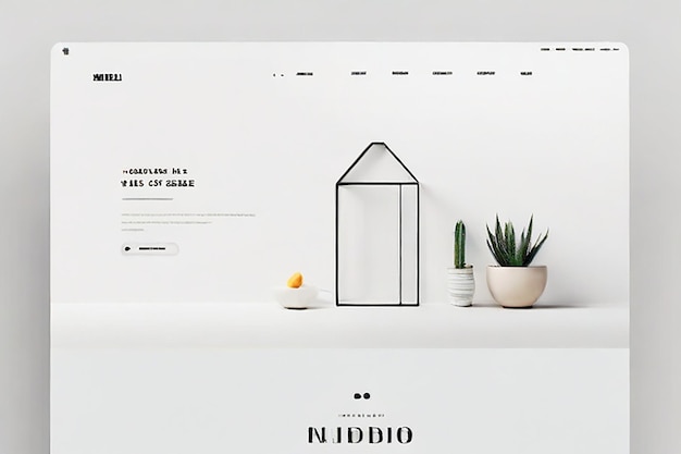 Foto abstract digitales einkaufen kreatives minimalistisches website-homepage-design landing page-design
