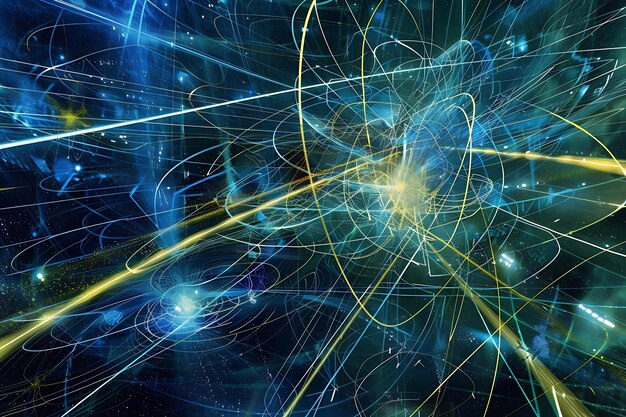 Abstract Digitales Netzwerk von miteinander verbundenen Leitungen