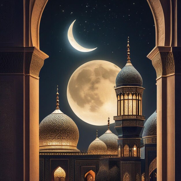 Abstract Eid Mubarak stilvoller islamischer Hintergrund