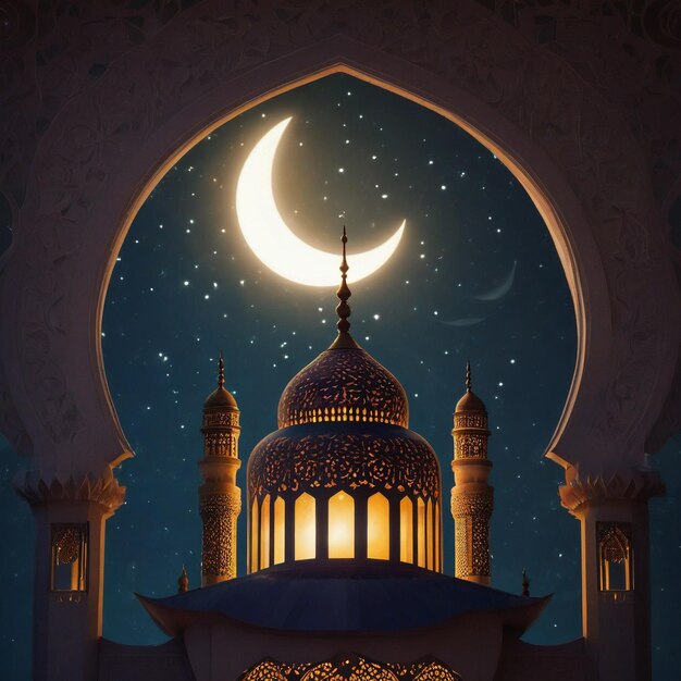 Abstract Eid Mubarak stilvoller islamischer Hintergrund